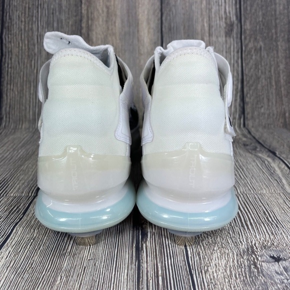 Nike Force Zoom Trout 7 White/Black Metal Cleats Mens 14 DC9904-103 - Picture 3 of 8